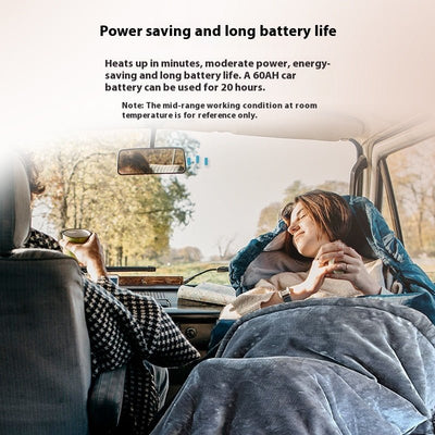 12V Car Electric Heating Blanket for Travel, Office & Comfort