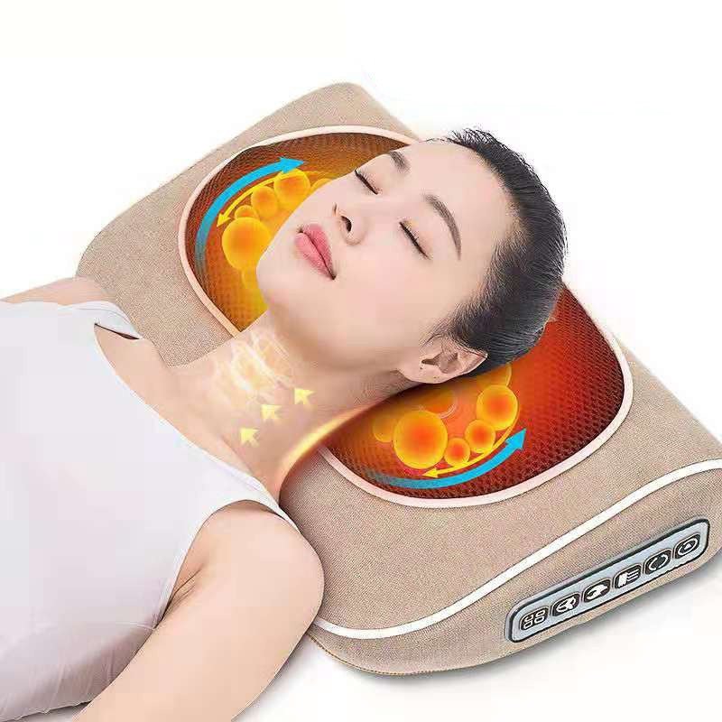 Multifunctional Cervical Neck Massage Pillow for Home & Travel