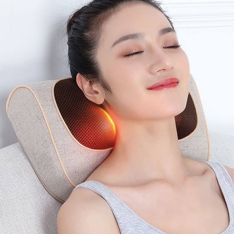 Multifunctional Cervical Neck Massage Pillow for Home & Travel