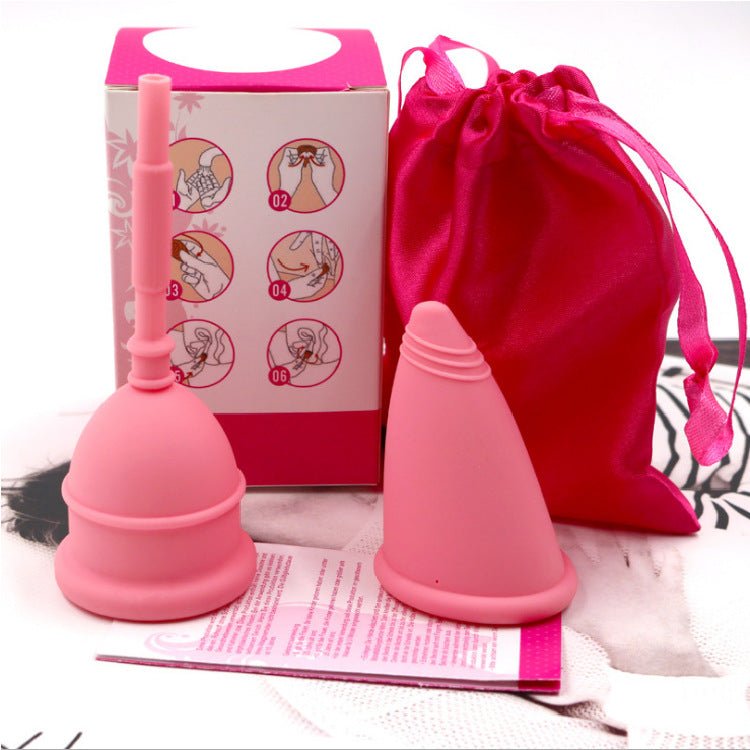 Portable silicone menstrual cup sterilizer with lid for hygienic cleaning