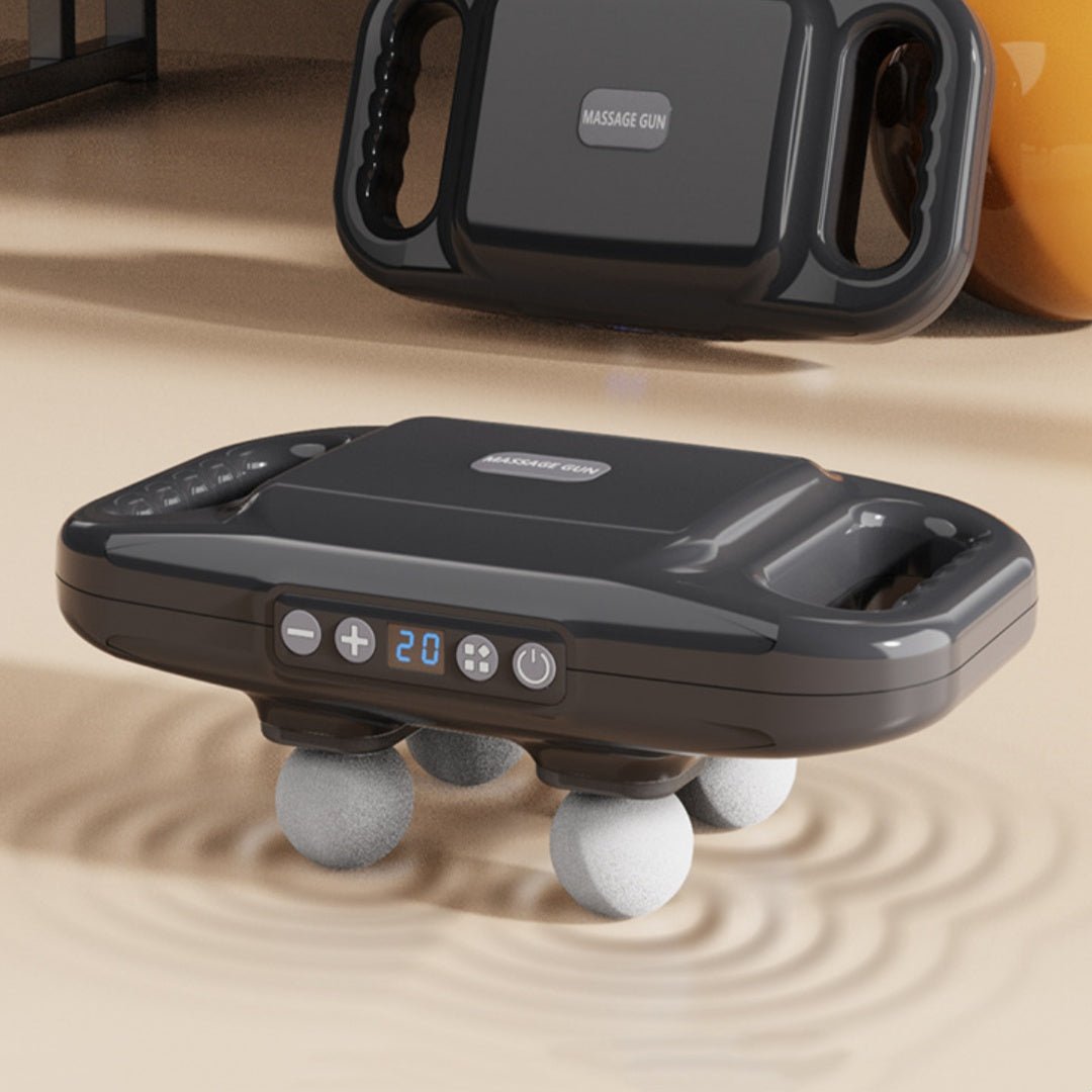 Rechargeable Four Head Massage Gun for Neck, Back, Shoulder, and Leg Massage