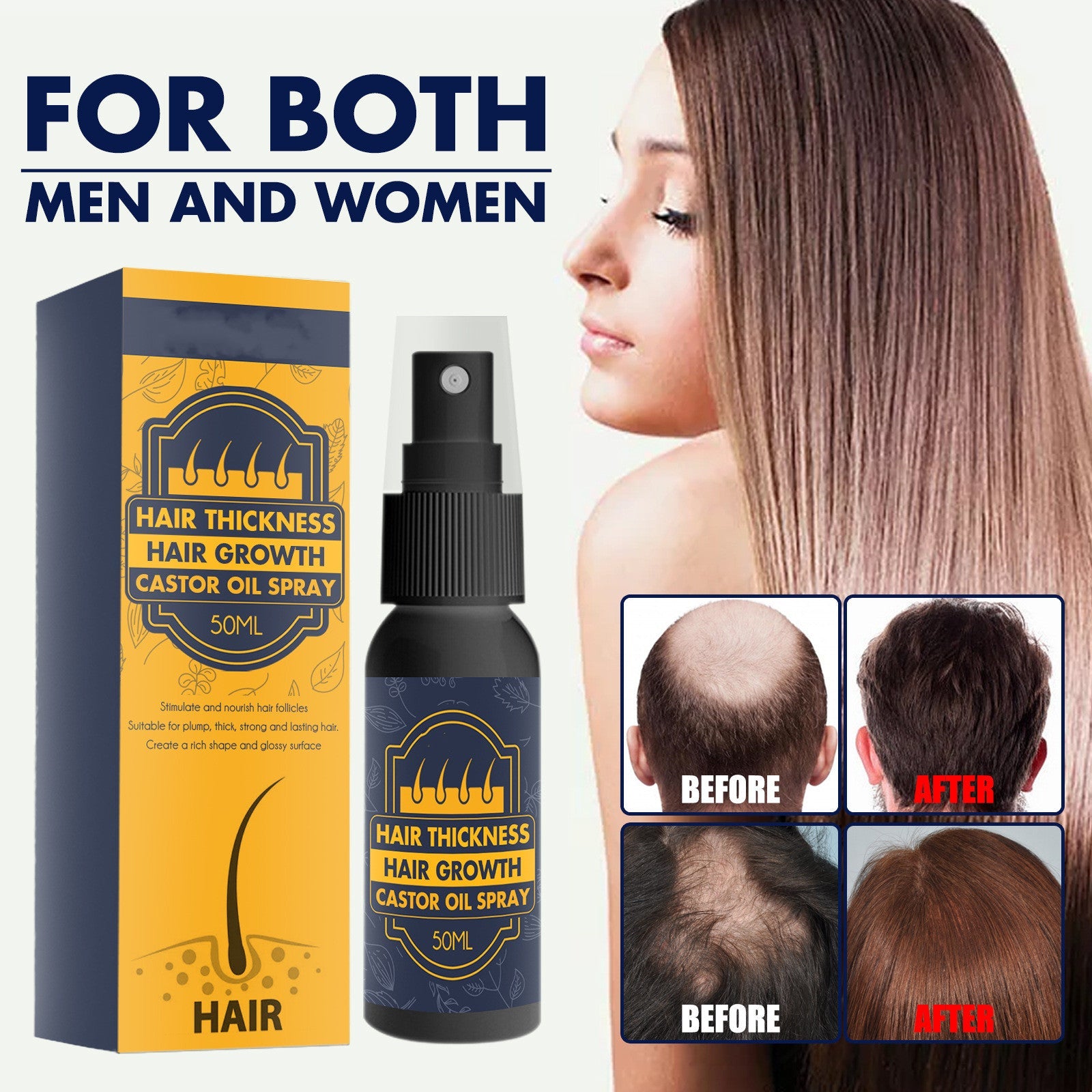 Black Dense Growth Solution for reducing hair loss and promoting fuller hair
