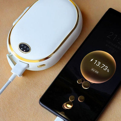 Portable heated hand warmer for dysmenorrhea comfort