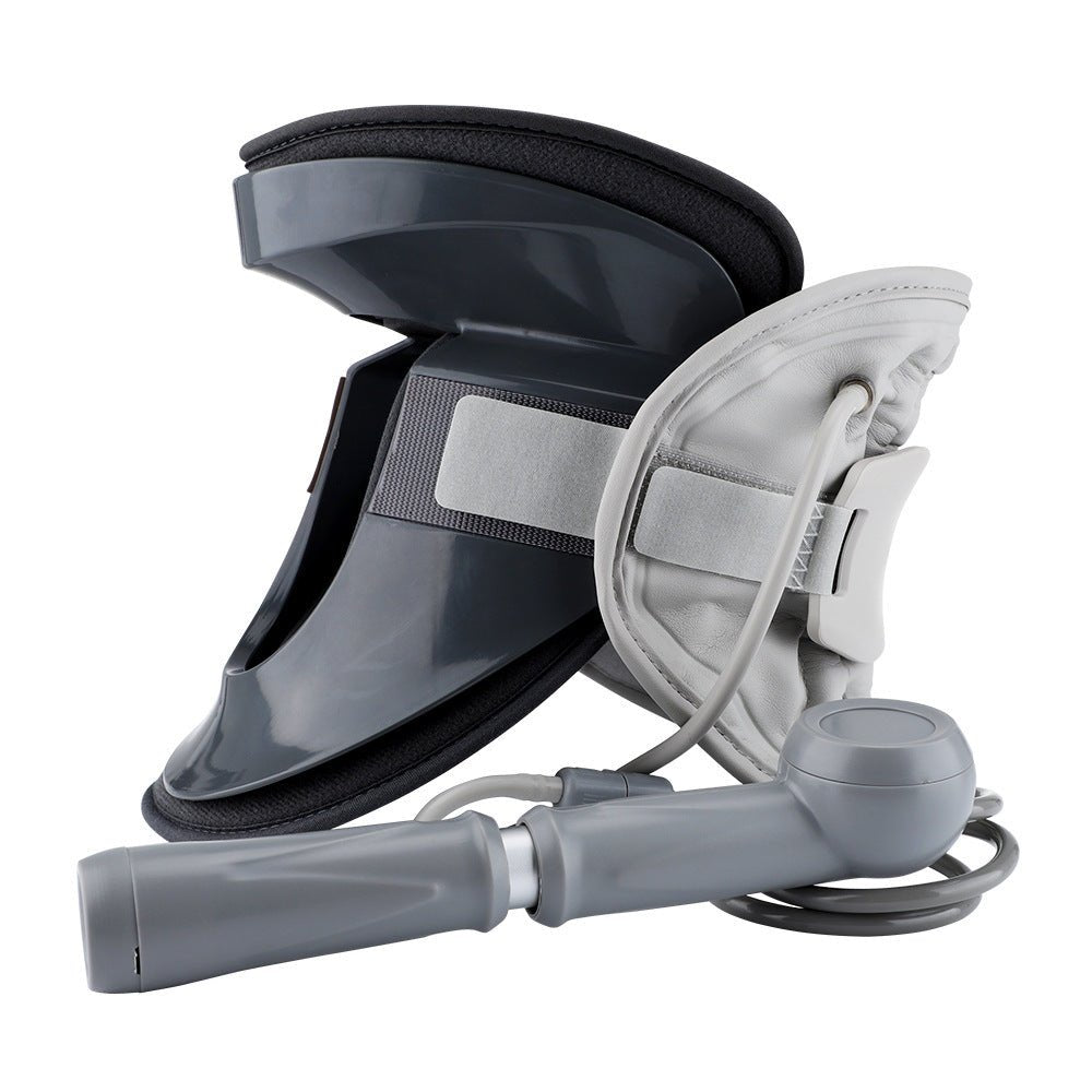 Portable inflatable cervical neck support brace with adjustable fit