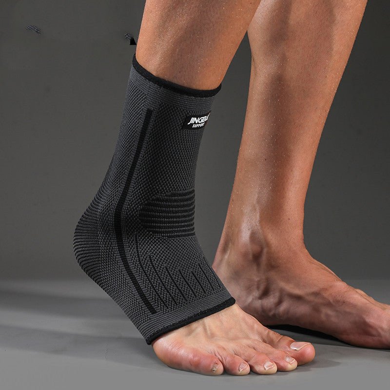 Black compression ankle brace for plantar fasciitis and ankle stability
