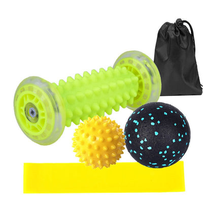 Compact foot massage ball for fitness recovery, muscle relaxation, and self massage