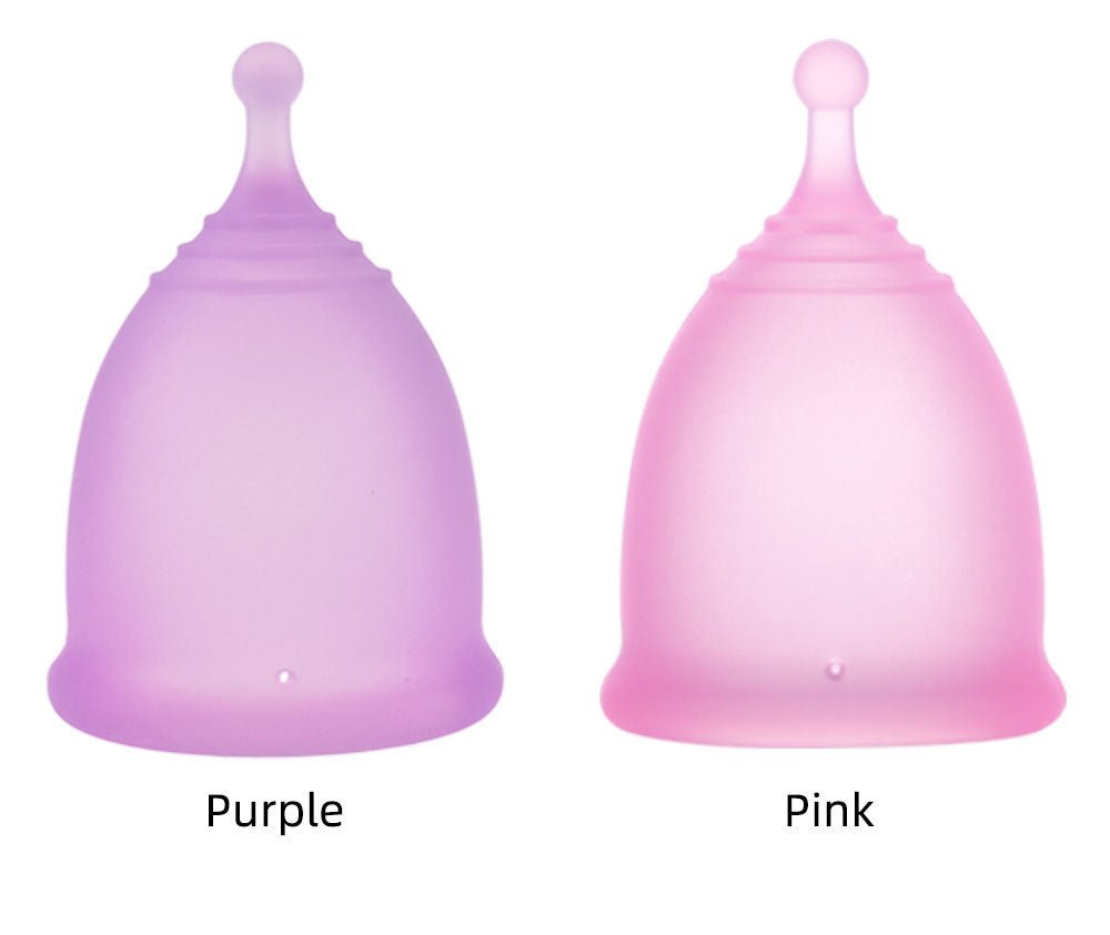 Feminine hygiene menstrual cup with travel case