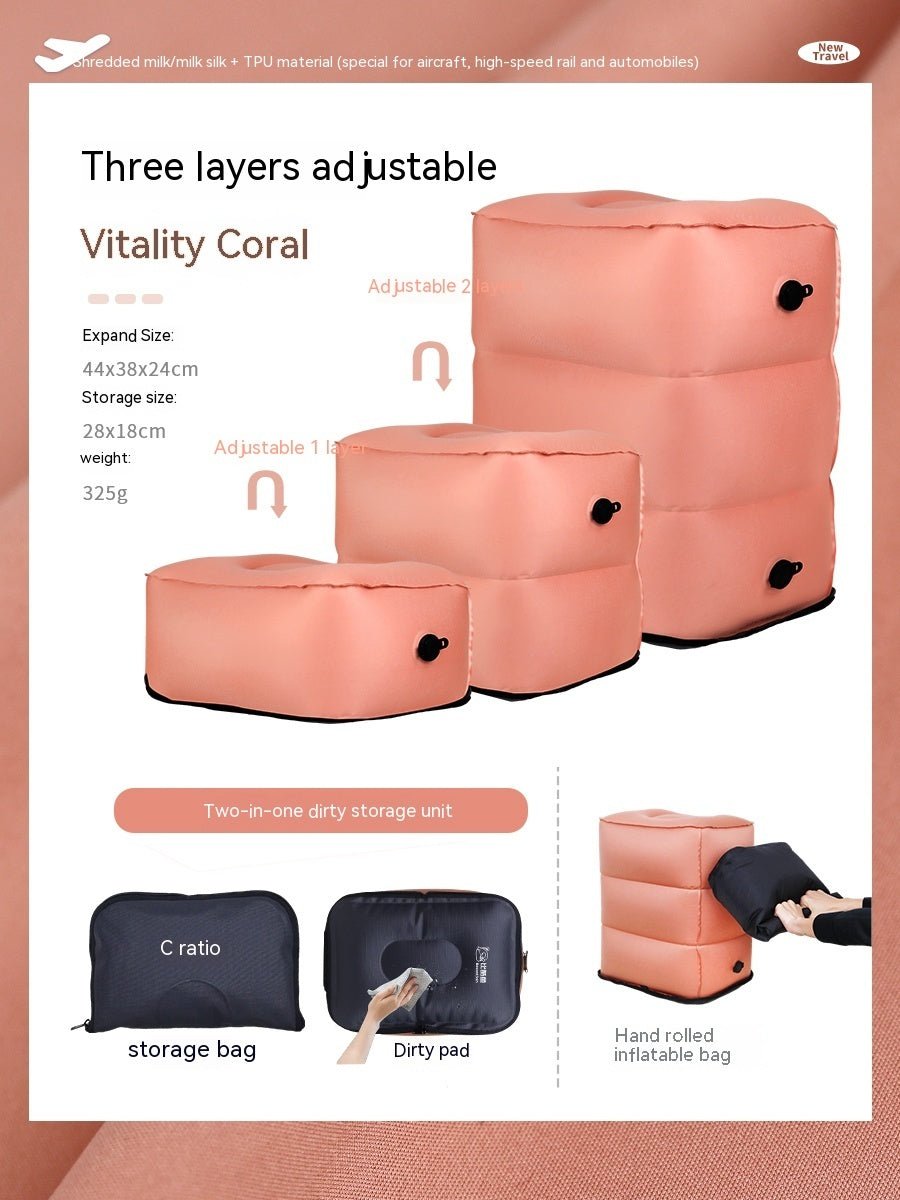 Portable Travel Pillow for Stomach Sleeping & Neck Support
