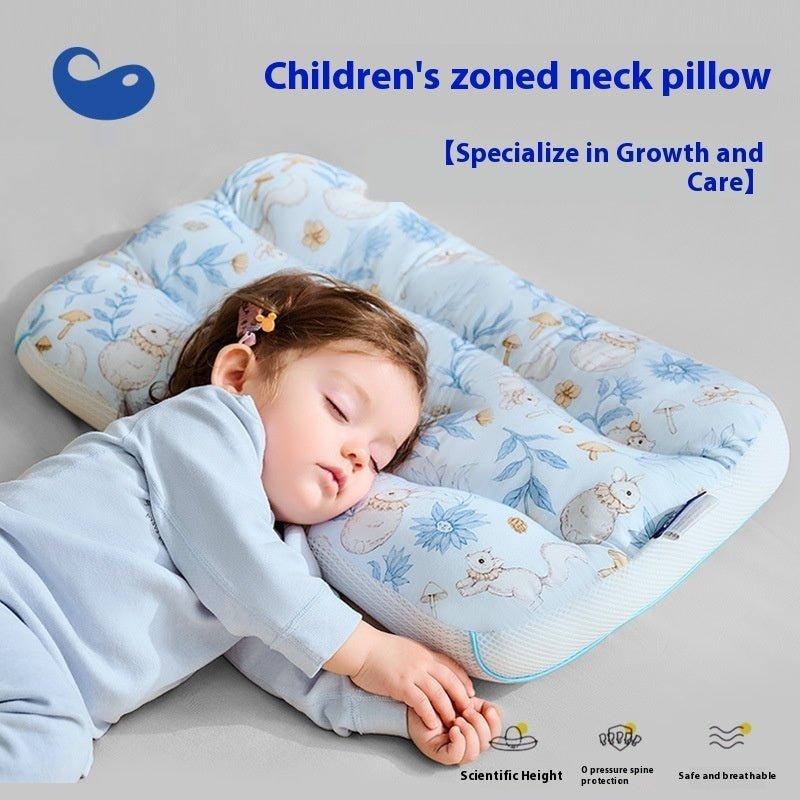 Child neck support pillow for healthy sleep posture