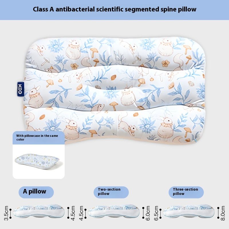 Pure cotton children's neck support pillow for comfortable sleep