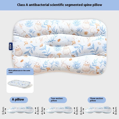 Pure cotton children's neck support pillow for comfortable sleep