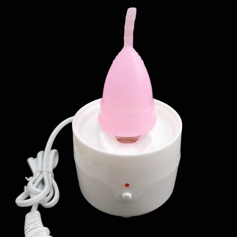 Portable silicone menstrual cup sterilizer with compact design