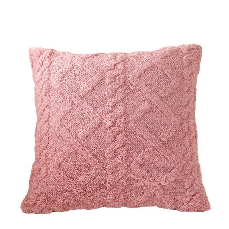 Simple Double-Sided Taffeta Plush Cover Plush Throw Pillow Bedside Lumbar Support Sofa Cushion