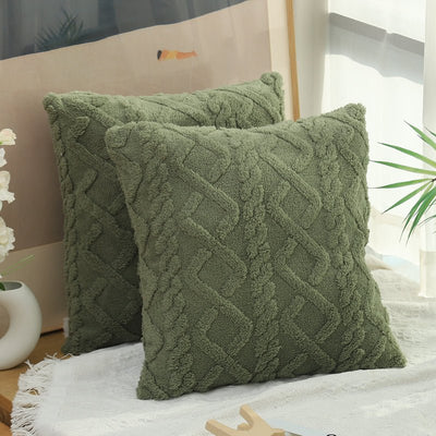 Simple Double-Sided Taffeta Plush Cover Plush Throw Pillow Bedside Lumbar Support Sofa Cushion