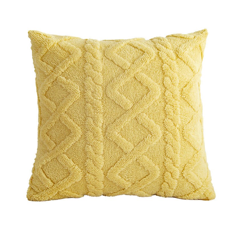 Simple Double-Sided Taffeta Plush Cover Plush Throw Pillow Bedside Lumbar Support Sofa Cushion