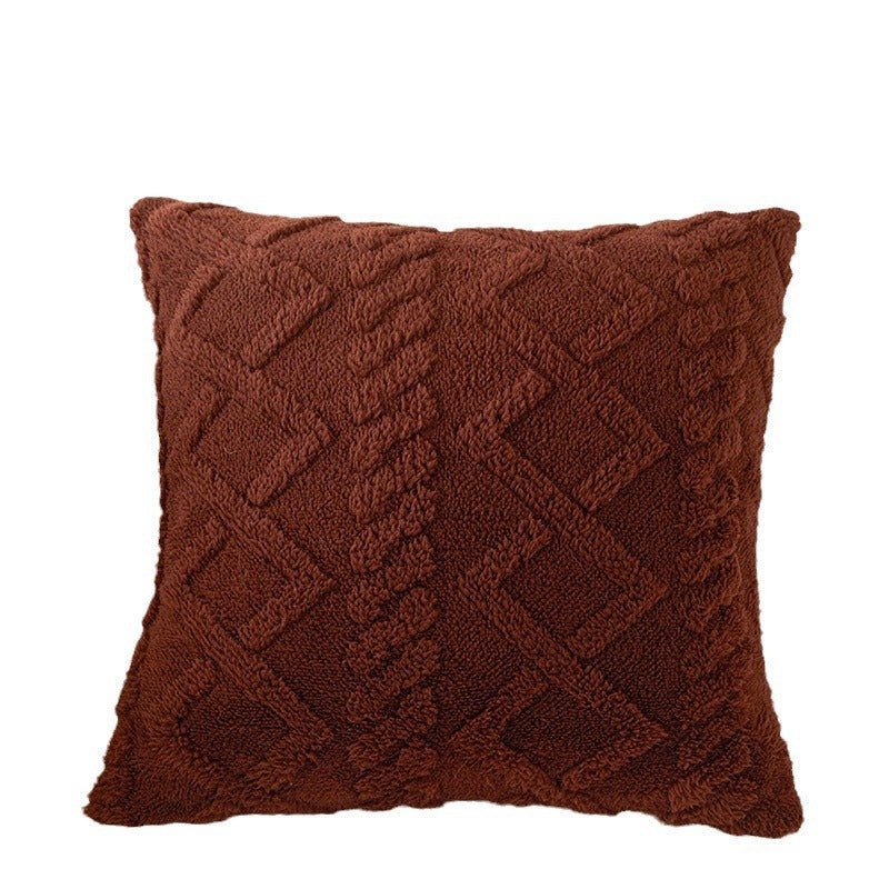 Simple Double-Sided Taffeta Plush Cover Plush Throw Pillow Bedside Lumbar Support Sofa Cushion