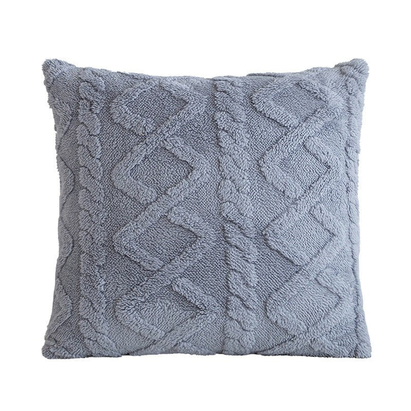 Simple Double-Sided Taffeta Plush Cover Plush Throw Pillow Bedside Lumbar Support Sofa Cushion