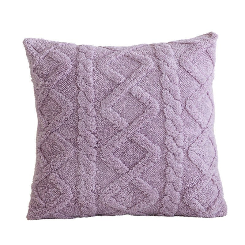 Simple Double-Sided Taffeta Plush Cover Plush Throw Pillow Bedside Lumbar Support Sofa Cushion