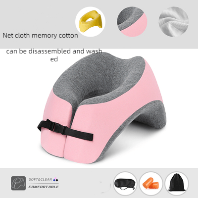 U-Shaped Office Nap Pillow for Neck Support & Travel Comfort