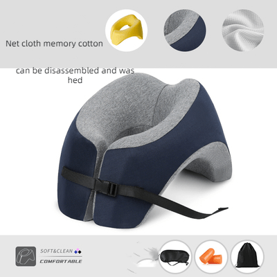 U-Shaped Office Nap Pillow for Neck Support & Travel Comfort