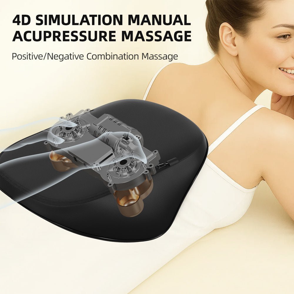 Smart Heated Neck & Back Massage Cushion for Home & Office