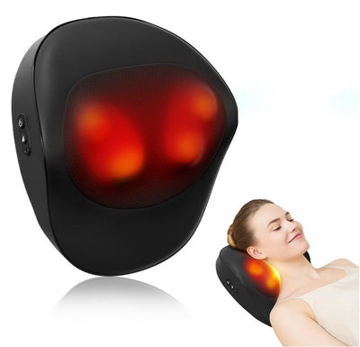 Smart Heated Neck & Back Massage Cushion for Home & Office