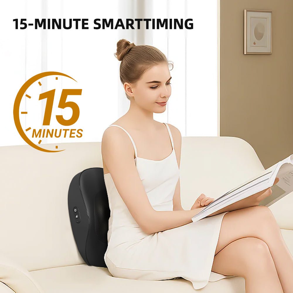 Smart Heated Neck & Back Massage Cushion for Home & Office