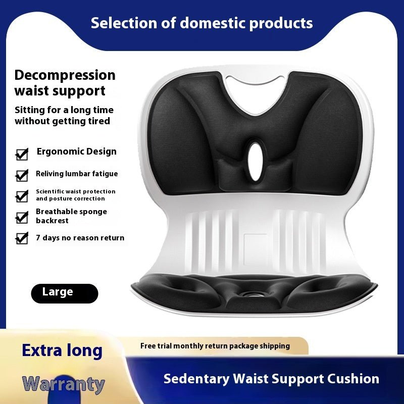 Ergonomic Waist Support Seat Cushion for Chair & Office Comfort