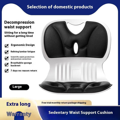 Ergonomic Waist Support Seat Cushion for Chair & Office Comfort