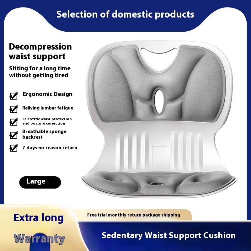 Ergonomic Waist Support Seat Cushion for Chair & Office Comfort