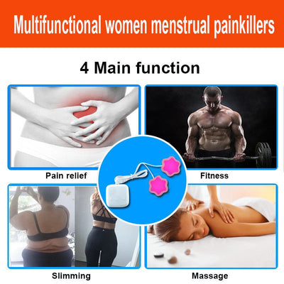 Wearable menstrual cramp relief device providing soothing comfort during periods at home or on the go